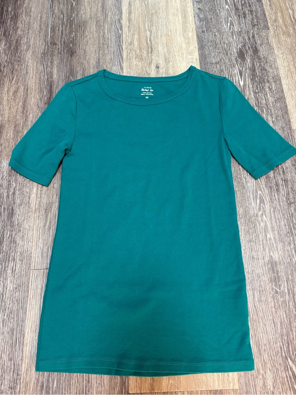 J.CREW women’s Short Sleeve Crewneck Tee in Teal